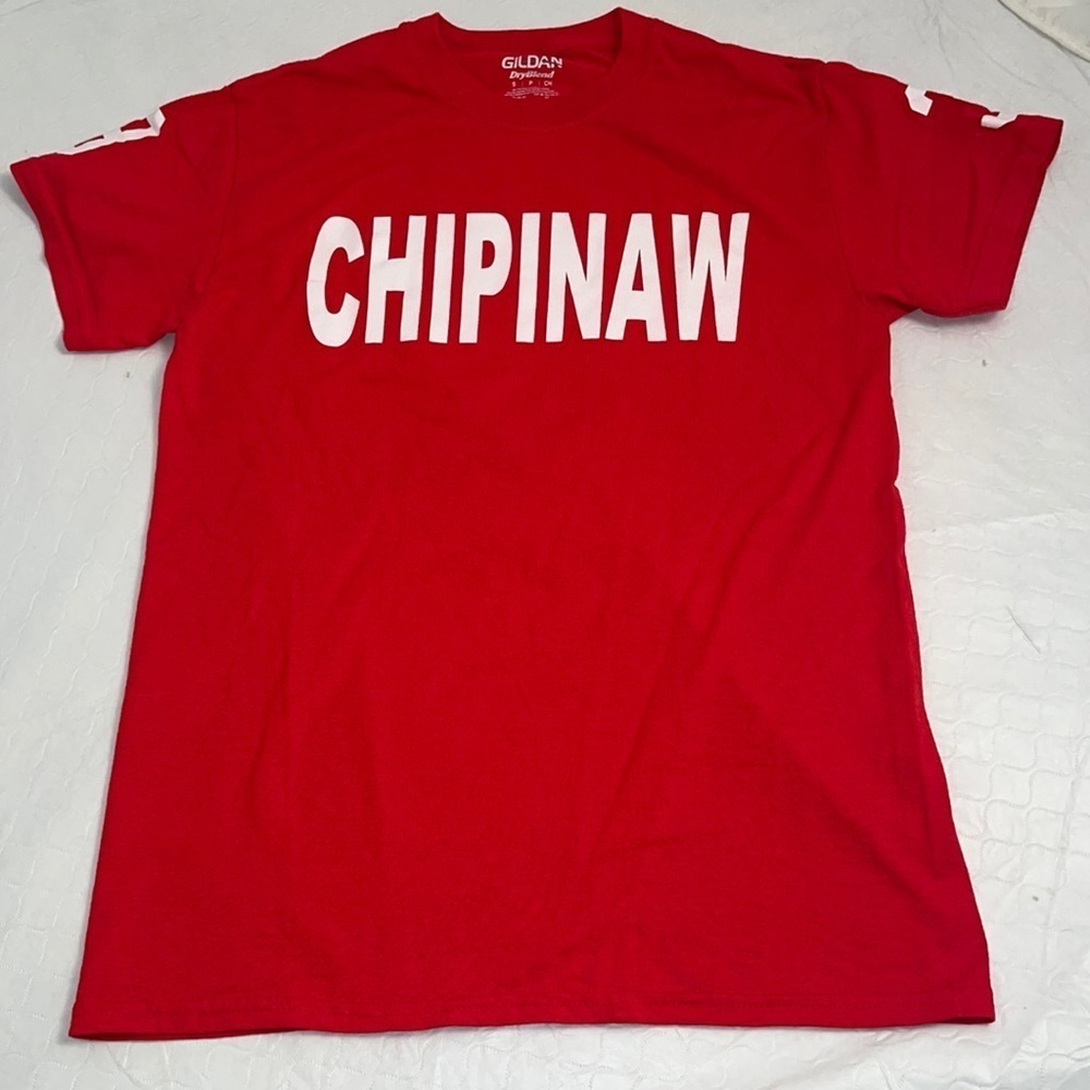 Camp Chipinaw red logo short sleeve t-shirt S